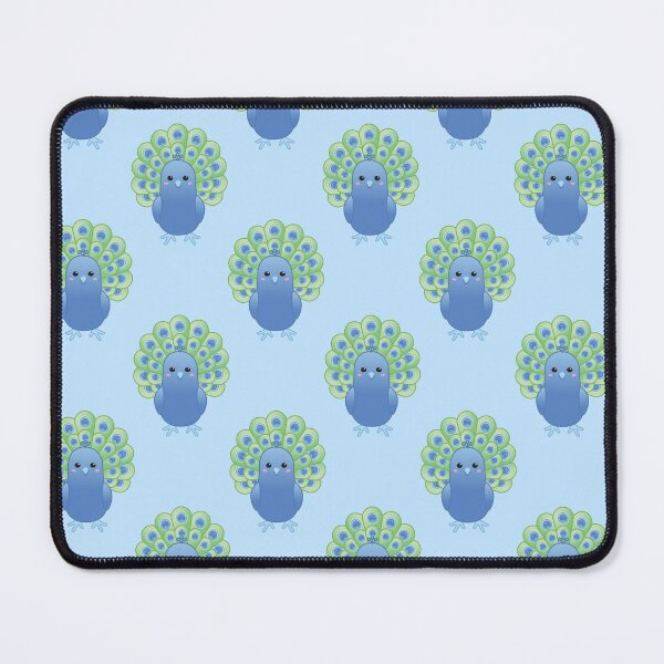 Item preview, Pattern of Cute Pastel Baby peacock - Kawaii Chibi illustration designed and sold by Agamaji.