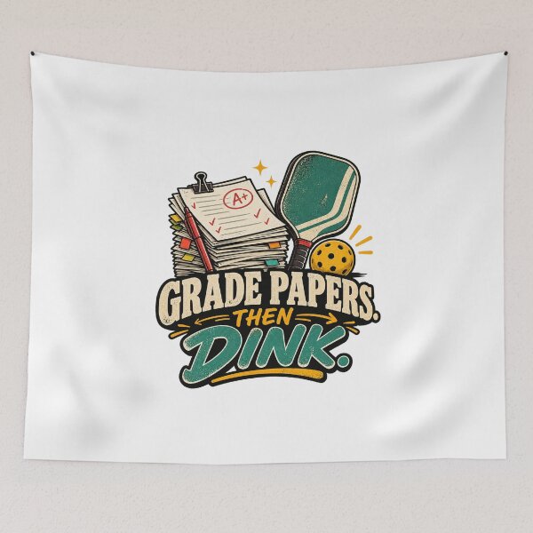 Item preview, Teacher Pickleball T-Shirt – Grade Papers Then Dink Funny Teacher Gift designed and sold by OFFSHIFT1.