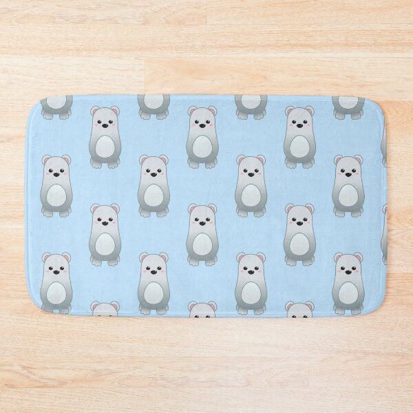 Item preview, Pattern of Cute Pastel Baby polar bear - Kawaii Chibi illustration designed and sold by Agamaji.