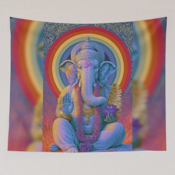 Item preview, Ganesha's Rainbow Halo Blessing designed and sold by MongLongStudio.