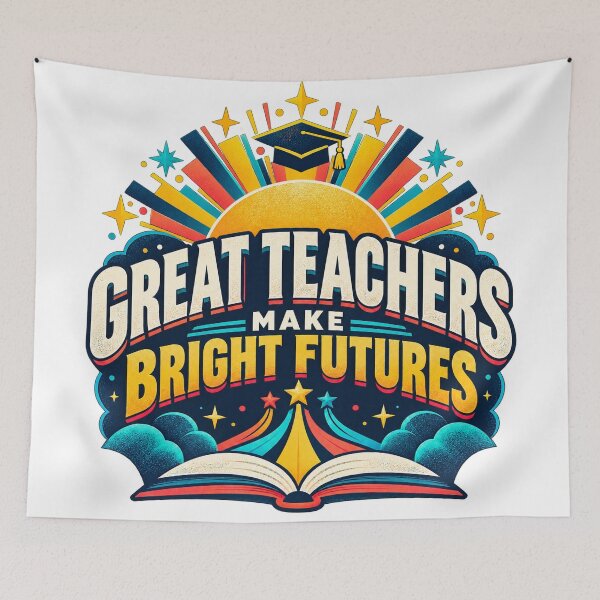 Item preview, Great Teachers Make Bright Futures — Teacher Appreciation Design designed and sold by CaribChroma.