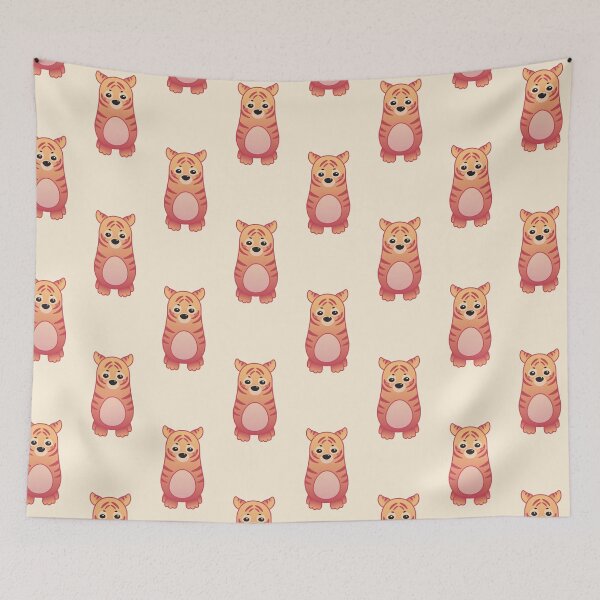 Item preview, Pattern of Cute Pastel Baby tiger - Kawaii Chibi illustration designed and sold by Agamaji.