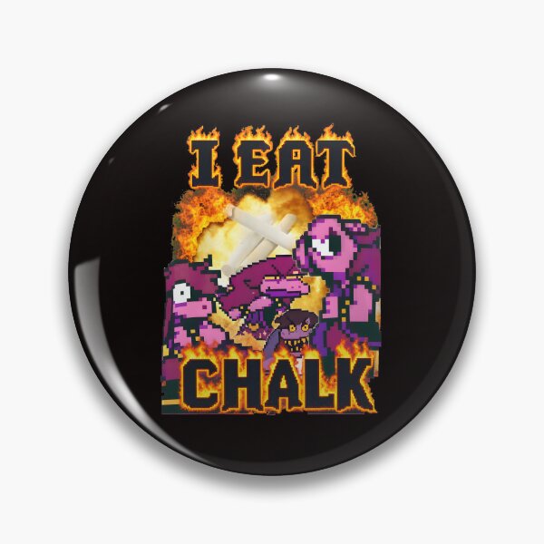 Item preview, Pixel Art Fiery "I EAT CHALK" Gaming designed and sold by Doublettadraw.