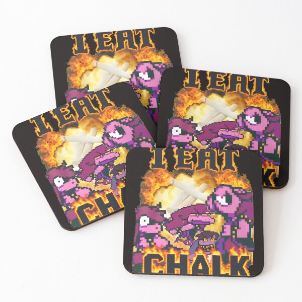 Item preview, Pixel Art Fiery "I EAT CHALK" Gaming designed and sold by Doublettadraw.