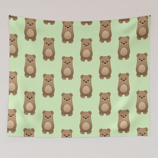 Item preview, Pattern of Cute Pastel Baby Bear - Kawaii Chibi illustration designed and sold by Agamaji.