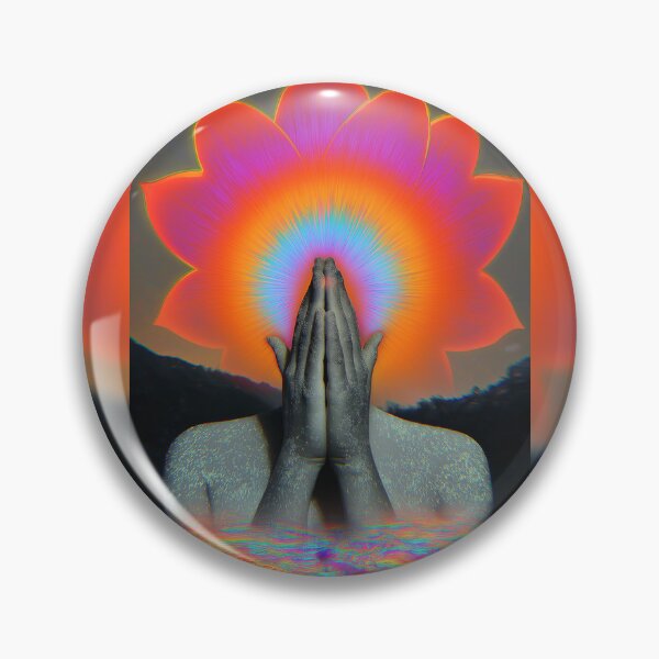 Item preview, Praying Hands Blooming Into A Lotus Sunburst designed and sold by MongLongStudio.