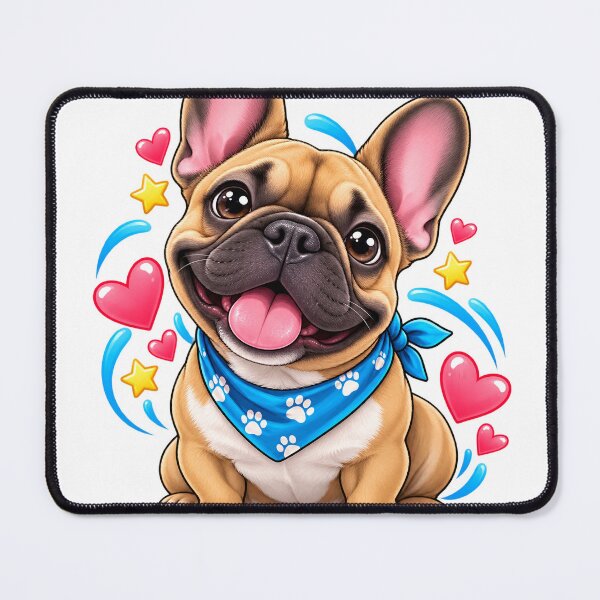 Item preview, Happy French Bulldog Hearts designed and sold by syotos-ai.