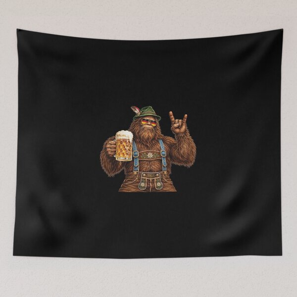 Item preview, Bigfoot Rock On Oktoberfest Lederhosen German Men Prost Beer designed and sold by SanipepaVase.