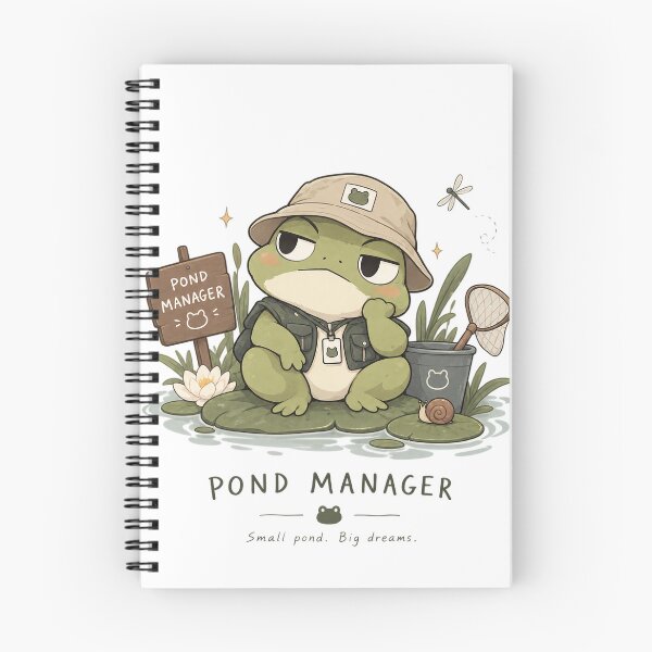 Item preview, Pond Manager Funny Frog Illustration designed and sold by Day1-TN.