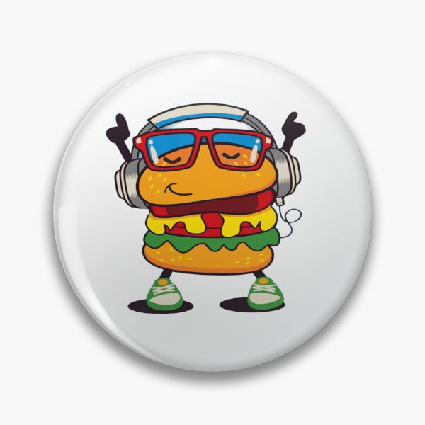 Item preview, Cool Dancing Burger Character with Headphones and Sunglasses designed and sold by Johnnies.