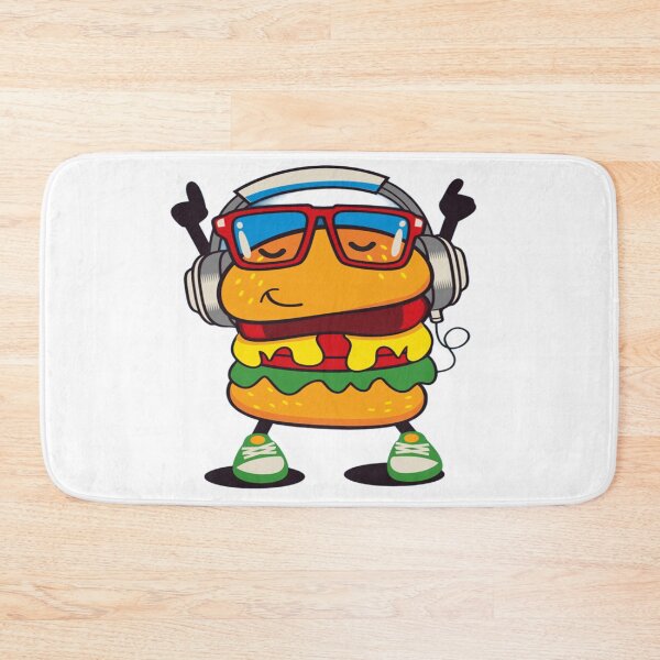 Item preview, Cool Dancing Burger Character with Headphones and Sunglasses designed and sold by Johnnies.