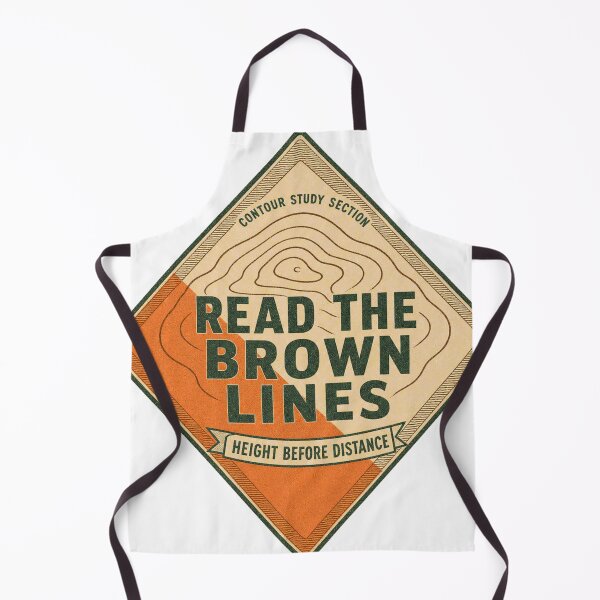 Item preview, Read The Brown Lines Orienteering Contour Lines Badges designed and sold by BoosterShop.