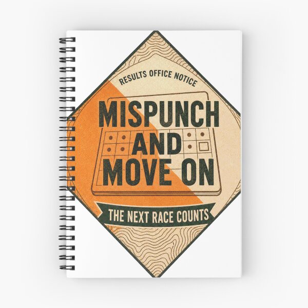 Item preview, Mispunch and Move On Orienteering Evaluation Badge designed and sold by BoosterShop.
