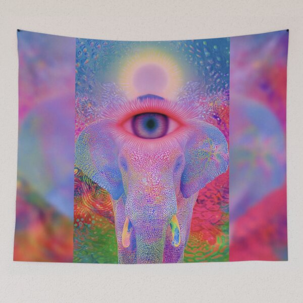 Item preview, The Rainbow Elephant's Third Eye Sun designed and sold by MongLongStudio.
