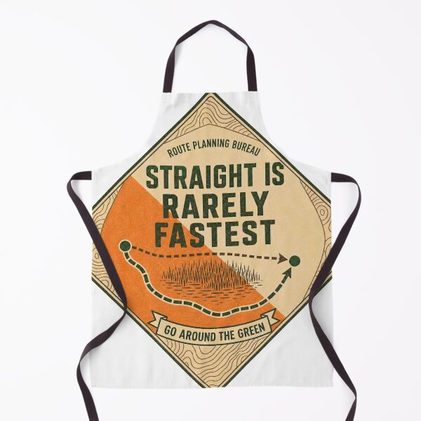 Item preview, Straight Is Rarely Fastest Orienteering Route Choice Badge designed and sold by BoosterShop.