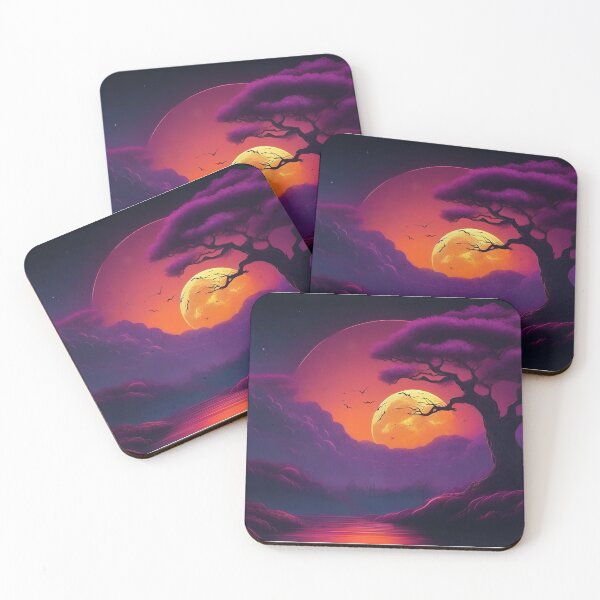 Item preview, Enchanted Moonlit Tree in Purple Twilight designed and sold by tambanow.