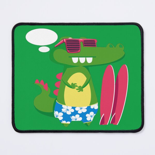Item preview, Cool Cartoon Crocodile Surfer with Surfboards and Sunglasses designed and sold by Johnnies.
