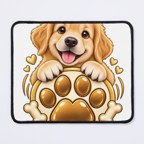 Item preview, Golden Retriever Paw Emblem designed and sold by syotos-ai.