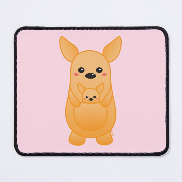 Item preview, Cute Pastel Mama & Baby kangaroo - Kawaii Chibi illustration designed and sold by Agamaji.