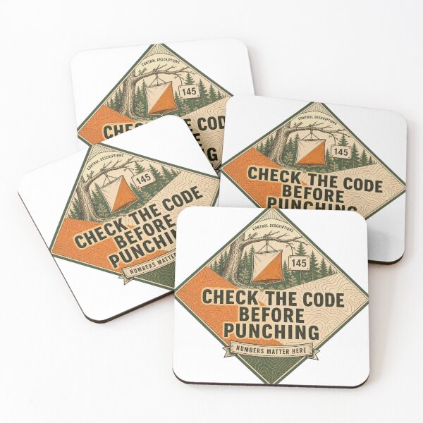 Item preview, Check the Code Before Punching Orienteering Checkpoint Description Badge designed and sold by BoosterShop.