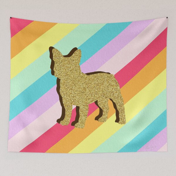 Item preview, French bulldog and stripes designed and sold by Ana Gorozpe.