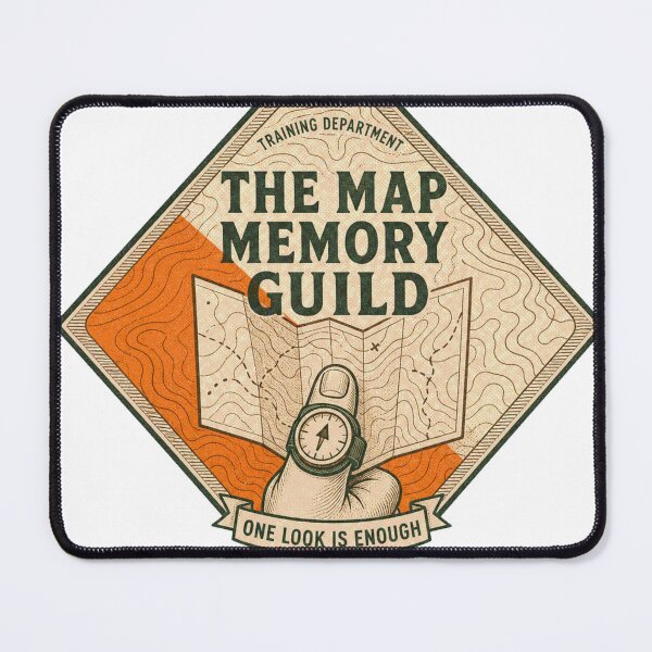 Item preview, The Map Memory Guild Orienteering Map Memory Badge designed and sold by BoosterShop.