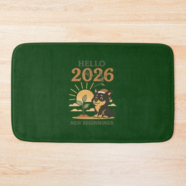 Item preview, Hello 2026 Sunrise Dog - New Beginnings Nature Growth Design 722 designed and sold by REVERate323.