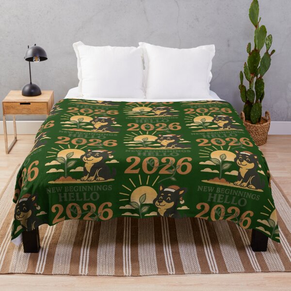 Item preview, Hello 2026 Sunrise Dog - New Beginnings Nature Growth Design 722 designed and sold by REVERate323.