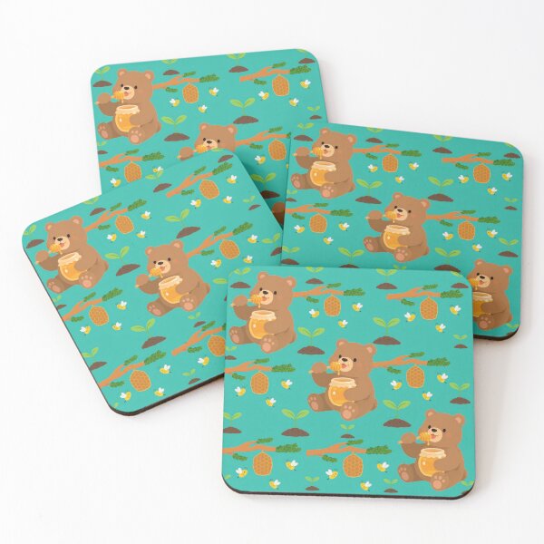 Item preview, Cute Honey Bear Pattern designed and sold by Azurart2.