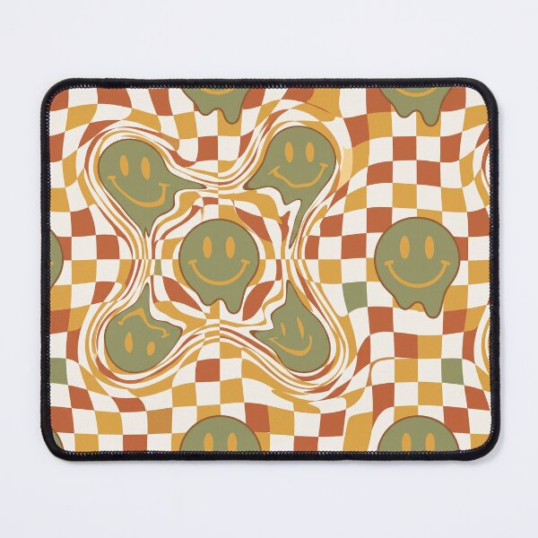 Item preview, Retro Melting Smiley Faces Warped Checkerboard designed and sold by tropicaltee.