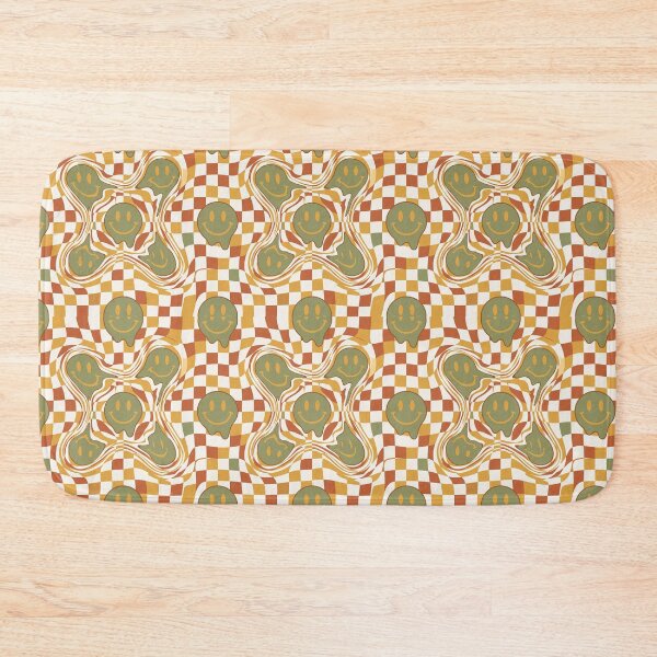 Item preview, Retro Melting Smiley Faces Warped Checkerboard designed and sold by tropicaltee.