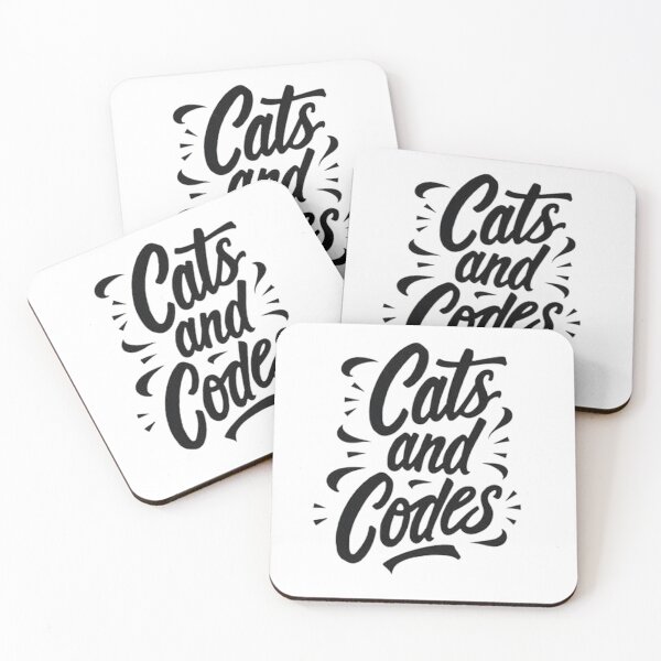 Item preview, Cats and Codes - Bold Black Ink Hand Lettering designed and sold by Qubivibe.