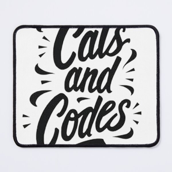 Item preview, Cats and Codes - Bold Black Ink Hand Lettering designed and sold by Qubivibe.