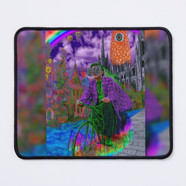 Item preview, The Spiral-Eyed Cyclist Beneath A Rainbow Pineapple designed and sold by MongLongStudio.