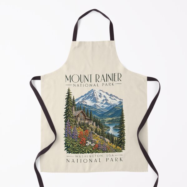 Item preview, Mount Rainier National Park, Washington, USA [Vintage Illustration] designed and sold by elektronen.