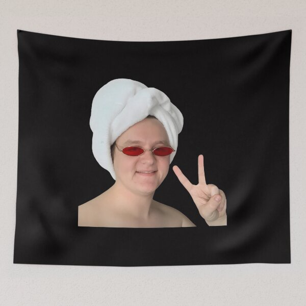 Item preview, Towel Head, Red Glasses, Peace Sign designed and sold by MouDesignArt.