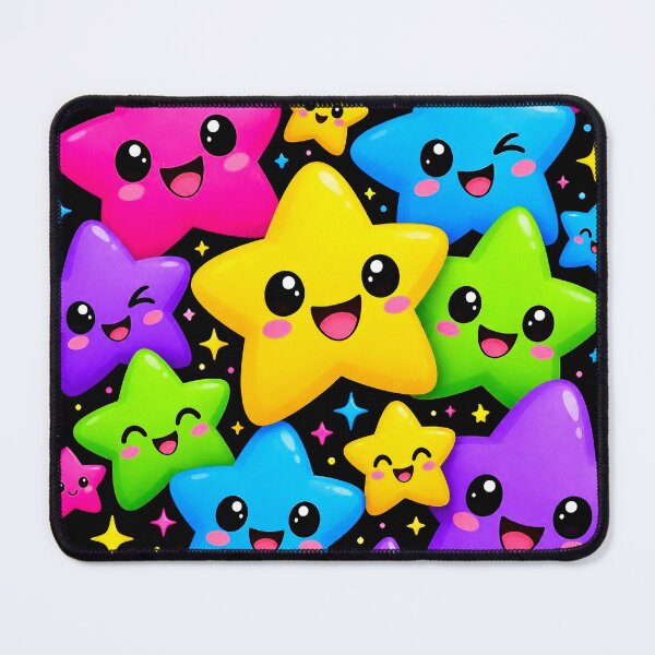 Item preview, Cute Colorful Happy Stars – Kawaii Rainbow Star Pattern designed and sold by IMuDesigner.