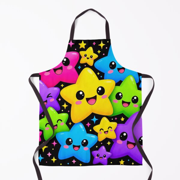 Item preview, Cute Colorful Happy Stars – Kawaii Rainbow Star Pattern designed and sold by IMuDesigner.
