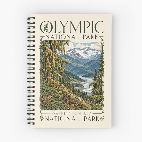 Item preview, Olympic National Park, Washington, USA [Vintage Illustration] designed and sold by elektronen.
