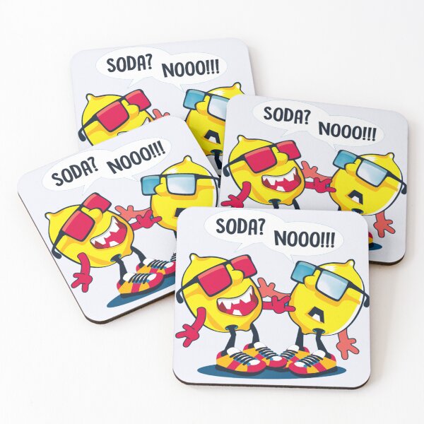 Item preview, Funny Cartoon Lemons Reacting to Soda with Sunglasses designed and sold by Johnnies.