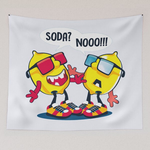 Item preview, Funny Cartoon Lemons Reacting to Soda with Sunglasses designed and sold by Johnnies.