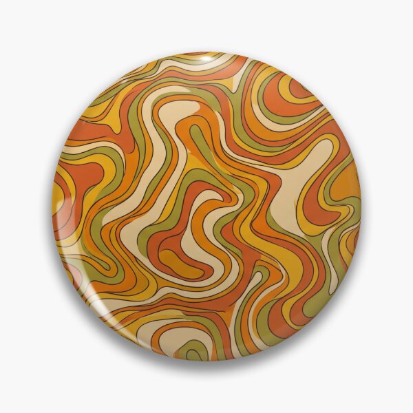 Item preview, 70s Psychedelic Wavy Swirls Earthy Retro designed and sold by tropicaltee.