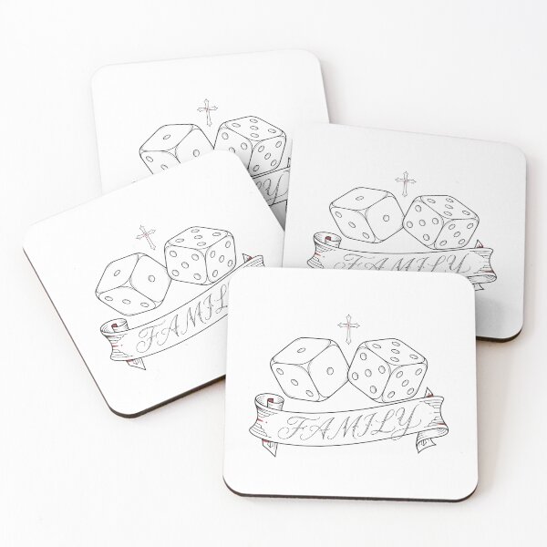 Item preview, Family Dice Tattoo Art designed and sold by Gangster-Design.