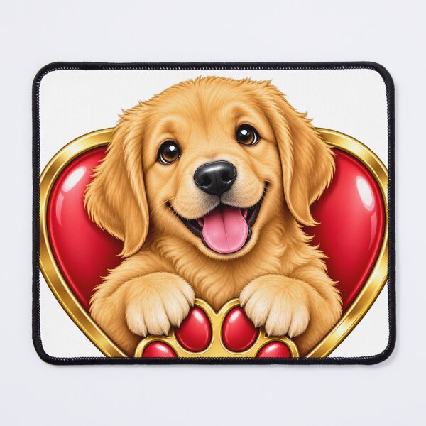 Item preview, Golden Retriever Heart Paw designed and sold by syotos-ai.