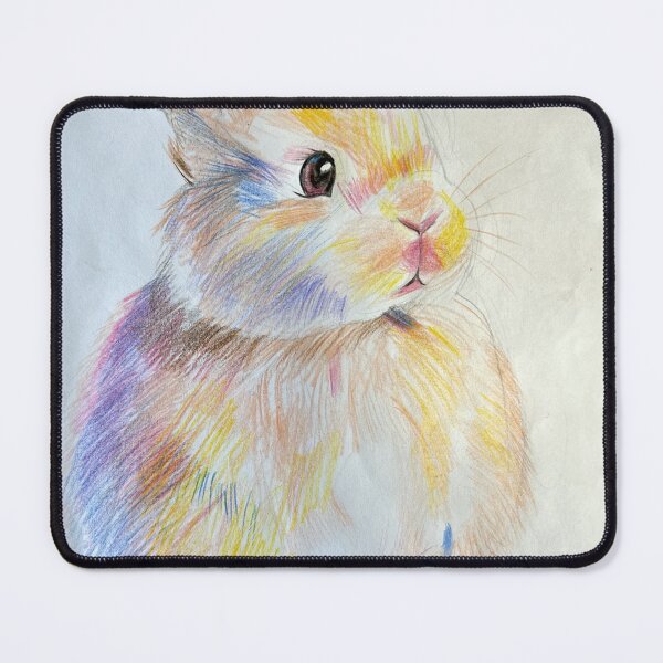 Item preview, Rainbow Bunny Rabbit Print – Cute Kids Animal Art designed and sold by albertmama.