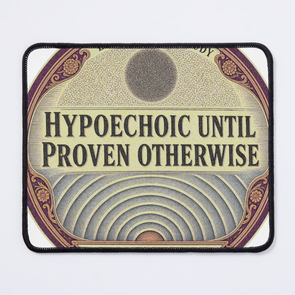 Item preview, Hypoechoic Until Proven Otherwise Sonography Echotexture Medallion designed and sold by BoosterShop.