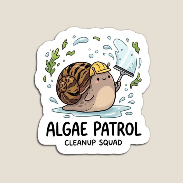 Item preview, Algae Patrol Cute Nerite Snail Aquarium Sticker designed and sold by Joey's Sticker Press.