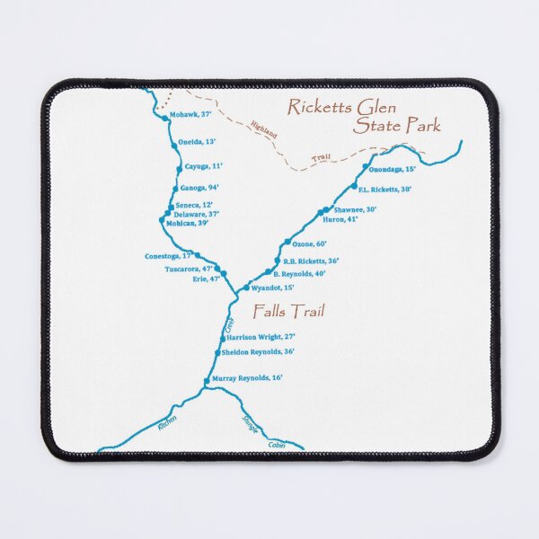 Item preview, Ricketts Glen falls map designed and sold by KPcaptures.