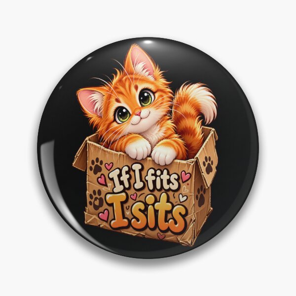 Item preview, If I Fits I Sits Orange Kitten  designed and sold by Naynners Designs.