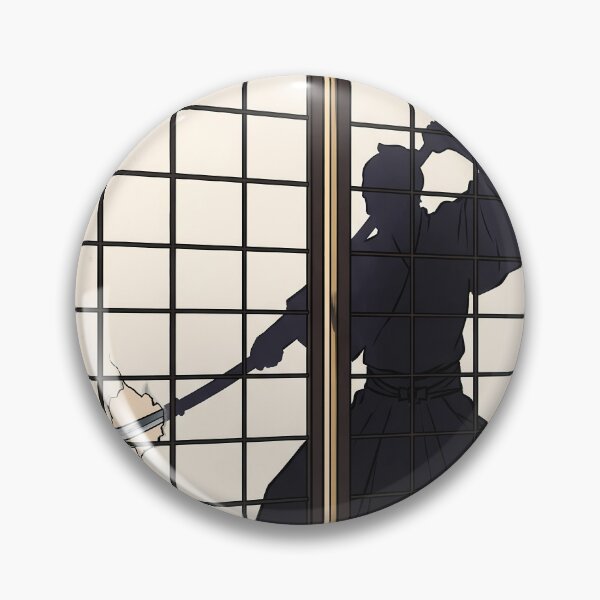 Item preview, Samurai Silhouette Piercing Shoji Screen Door designed and sold by TokyoUkiyoHouse.